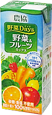 農協・野菜＆フルーツミックス(200ml)